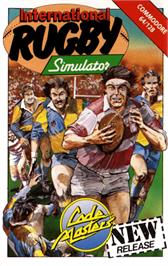Box cover for International Rugby Simulator on the Commodore 64.