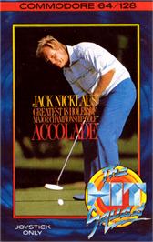 Box cover for Jack Nicklaus' Greatest 18 Holes of Major Championship Golf on the Commodore 64.