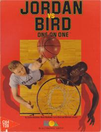 Box cover for Jordan vs. Bird: One-on-One on the Commodore 64.