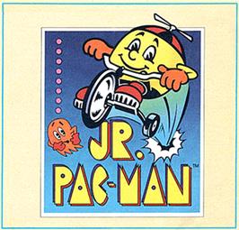 Box cover for Jr. Pac-Man on the Commodore 64.