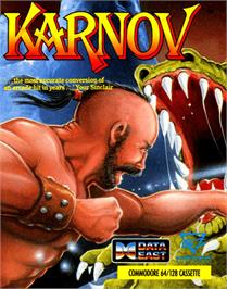 Box cover for Karnov on the Commodore 64.