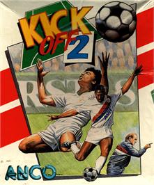 Box cover for Kick Off 2 on the Commodore 64.