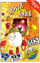 Box cover for Kwik Snax on the Commodore 64.