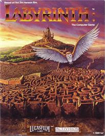 Box cover for Labyrinth on the Commodore 64.