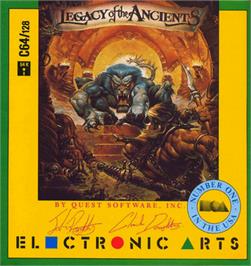 Box cover for Legacy of the Ancients on the Commodore 64.