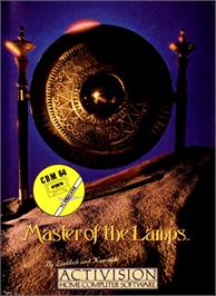 Box cover for Master of the Lamps on the Commodore 64.