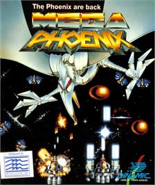 Box cover for Mega Phoenix on the Commodore 64.