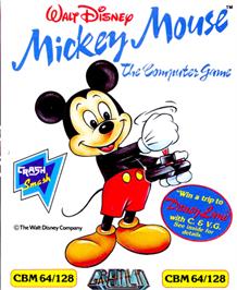 Box cover for Mickey Mouse: The Computer Game on the Commodore 64.