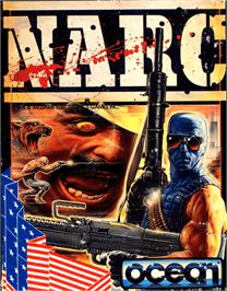 Box cover for NARC on the Commodore 64.