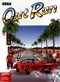 Box cover for OutRun on the Commodore 64.