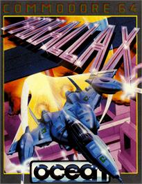 Box cover for Parallax on the Commodore 64.