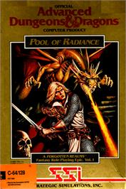Box cover for Pool of Radiance on the Commodore 64.