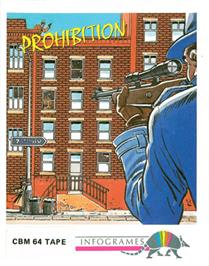 Box cover for Prohibition on the Commodore 64.