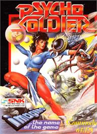 Box cover for Psycho Soldier on the Commodore 64.
