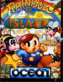 Box cover for Rainbow Islands on the Commodore 64.