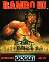 Box cover for Rambo III on the Commodore 64.