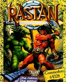 Box cover for Rastan on the Commodore 64.