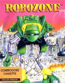 Box cover for Robozone on the Commodore 64.