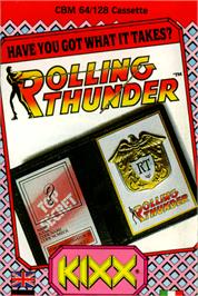 Box cover for Rolling Thunder on the Commodore 64.