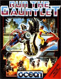 Box cover for Run the Gauntlet on the Commodore 64.