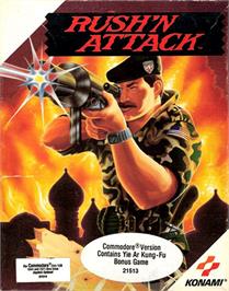 Box cover for Rush'n Attack on the Commodore 64.
