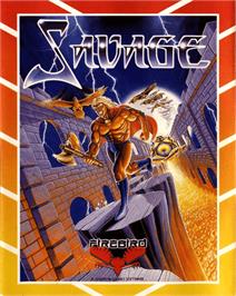 Box cover for Savage on the Commodore 64.