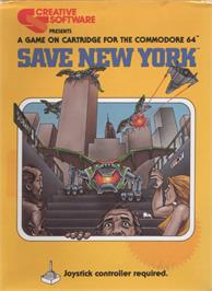 Box cover for Save New York on the Commodore 64.