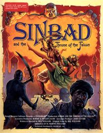 Box cover for Sinbad and the Throne of the Falcon on the Commodore 64.