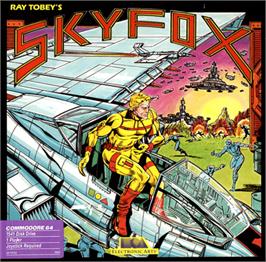 Box cover for Skyfox on the Commodore 64.