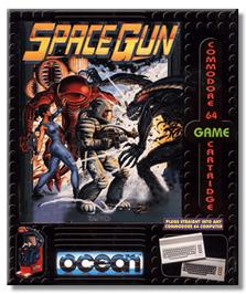 Box cover for Space Gun on the Commodore 64.
