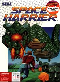 Box cover for Space Harrier on the Commodore 64.