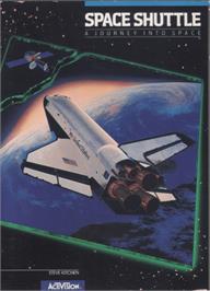 Box cover for Space Shuttle: A Journey into Space on the Commodore 64.