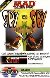 Box cover for Spy vs Spy: The Island Caper on the Commodore 64.