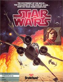 Box cover for Star Wars: Return of the Jedi on the Commodore 64.