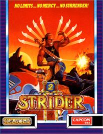 Box cover for Strider 2 on the Commodore 64.