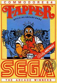 Box cover for Tapper on the Commodore 64.