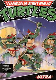 Box cover for Teenage Mutant Ninja Turtles on the Commodore 64.