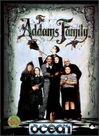 Box cover for The Addams Family on the Commodore 64.