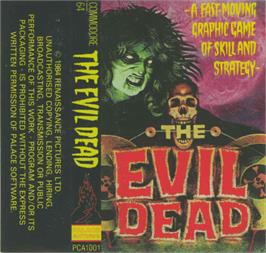 Box cover for The Evil Dead on the Commodore 64.