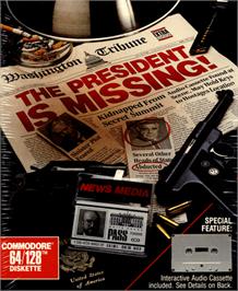 Box cover for The President is Missing on the Commodore 64.