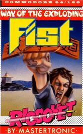 Box cover for The Way of the Exploding Fist on the Commodore 64.
