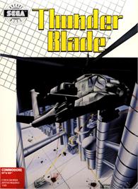 Box cover for ThunderBlade on the Commodore 64.
