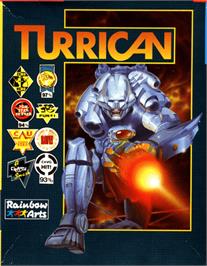 Box cover for Turrican on the Commodore 64.