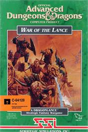 Box cover for War of the Lance on the Commodore 64.