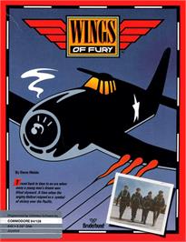 Box cover for Wings of Fury on the Commodore 64.
