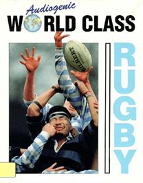 Box cover for World Class Rugby on the Commodore 64.