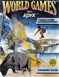 Box cover for World Games on the Commodore 64.