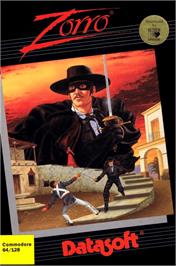 Box cover for Zorro on the Commodore 64.