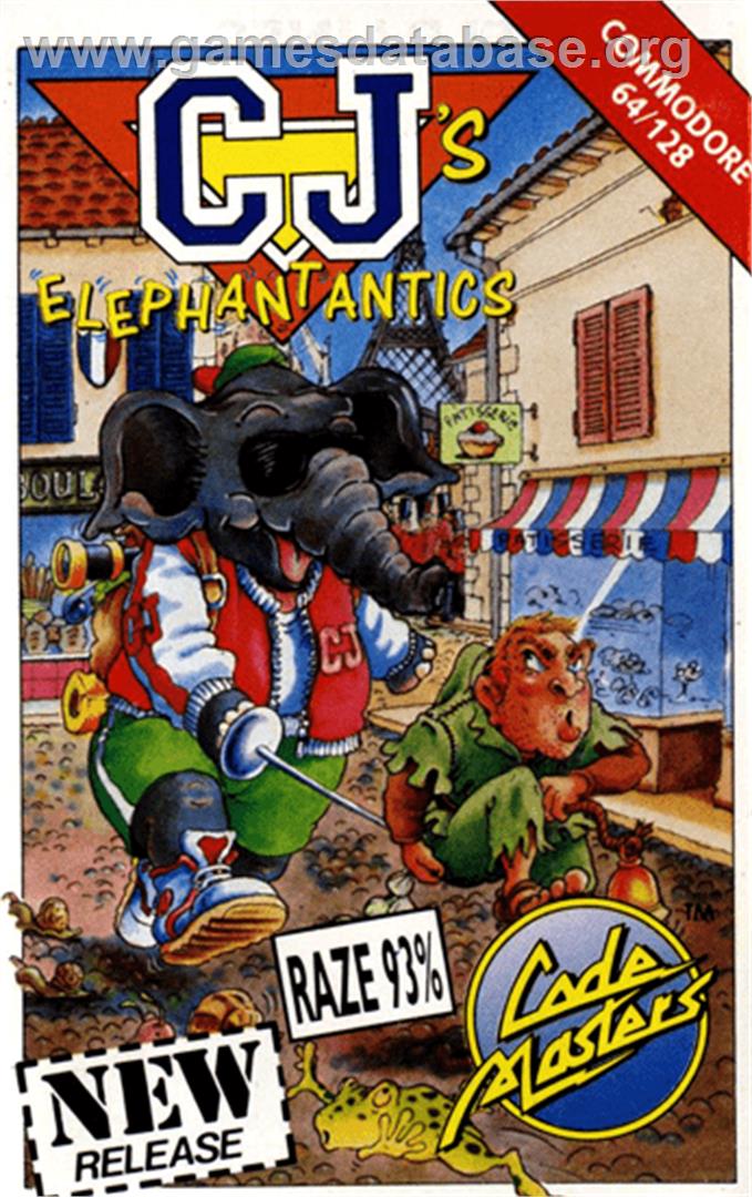 CJ's Elephant Antics - Commodore 64 - Artwork - Box