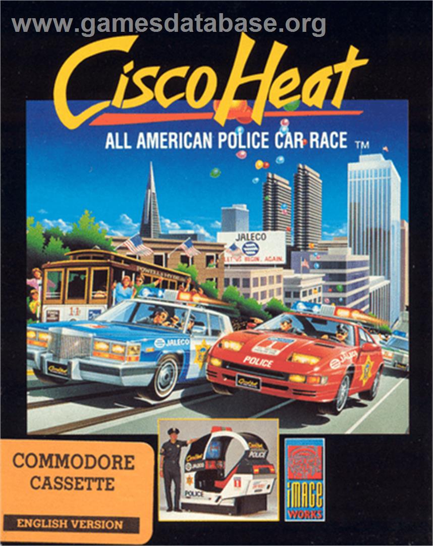Cisco Heat: All American Police Car Race - Commodore 64 - Artwork - Box